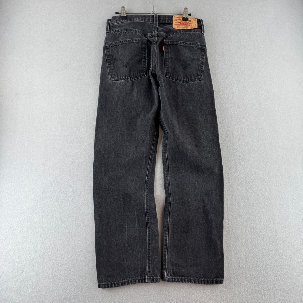 Levis‎ Jeans Mens 32x30 (Fits 29x28) Black Denim 501 Straight Button Fly Y2K